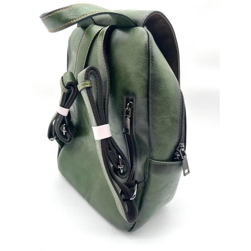 Leather Embossed NWOT Backpack, Hippie Hobo Style